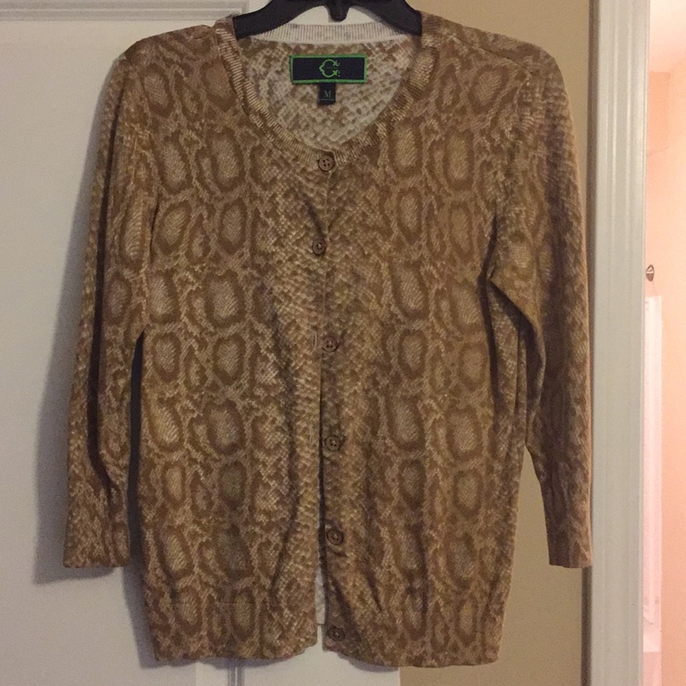 Snake print cardigan